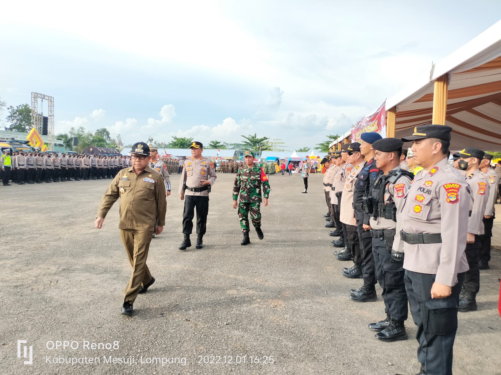 Apel Gelar Pasukan Dalam Rangka Pengamanan MTQ ke 49 di Mesuji